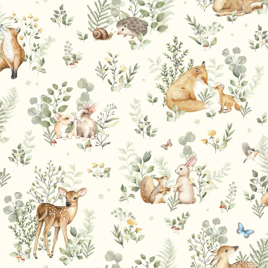 Children's wallpaper with animals, 972-1, Mika,  ICH Wallcoverings