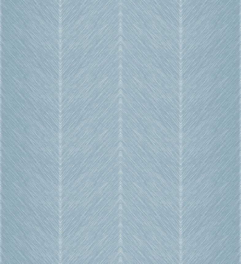 Blue non-woven wallpaper, zig zag pattern, M1803-1, Mika,  ICH Wallcoverings