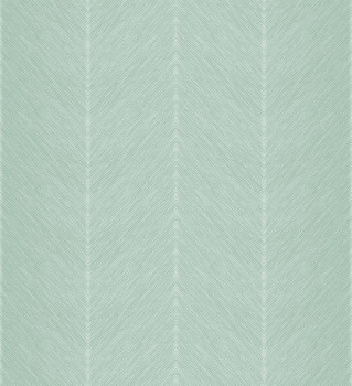 Green non-woven wallpaper, zig zag pattern, M1803-4, Mika,  ICH Wallcoverings