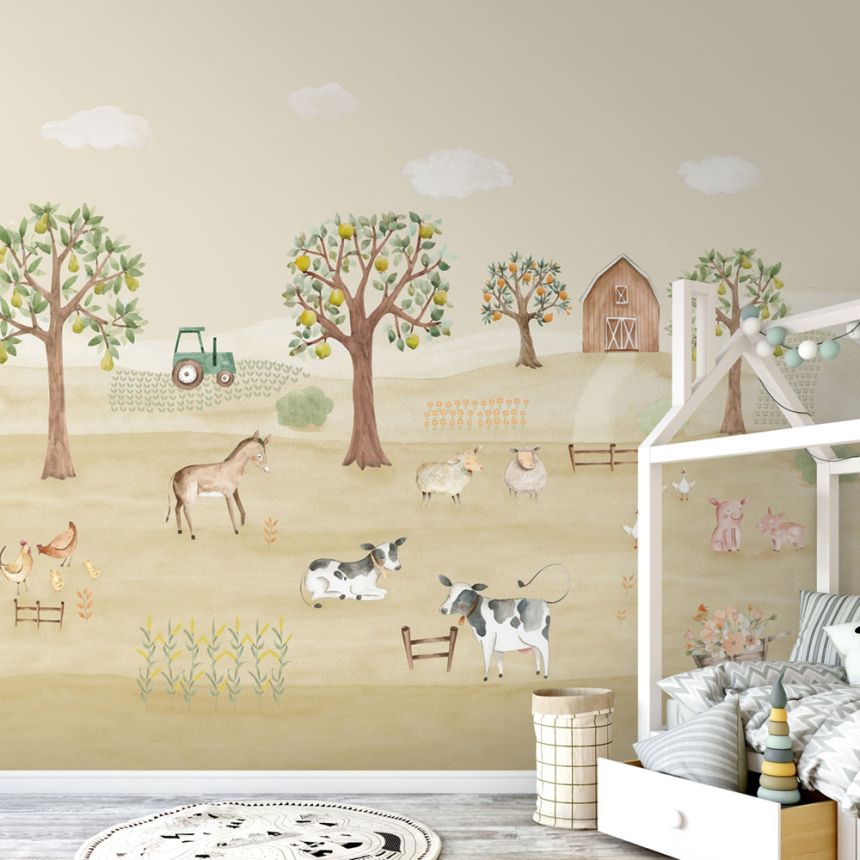 Children's wall mural, Farm, 981-1, Mika,  ICH Wallcoverings