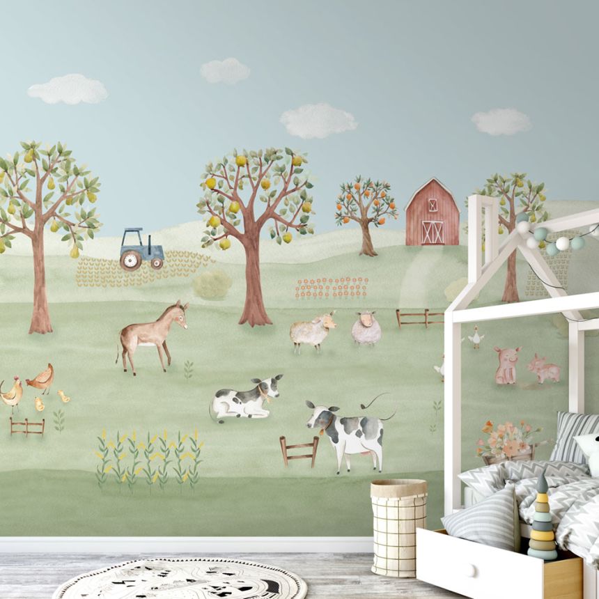 Children's wall mural, Farm, 981-2, Mika,  ICH Wallcoverings