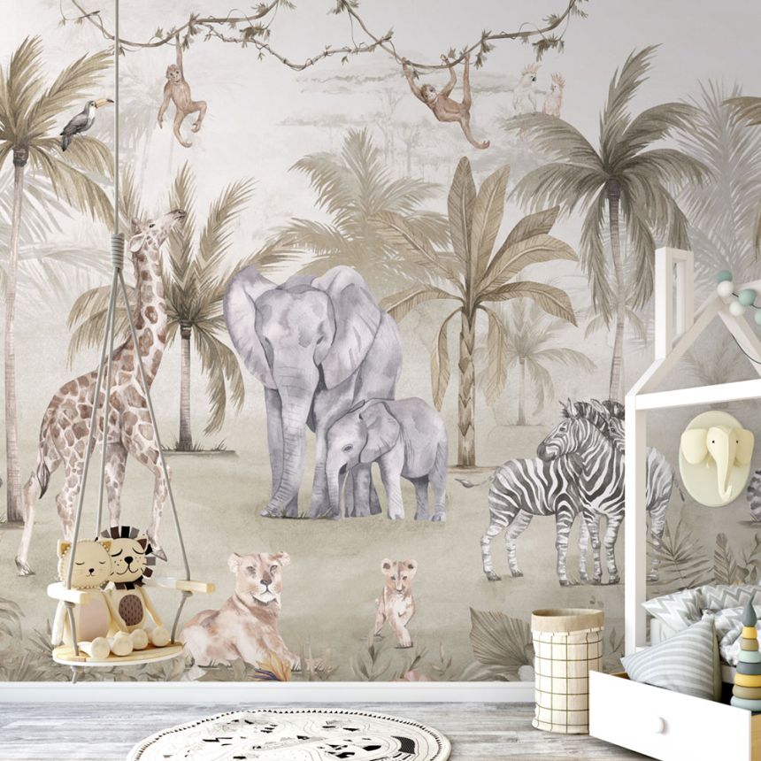 Children's wall mural, Jungle, 982-2, Mika,  ICH Wallcoverings