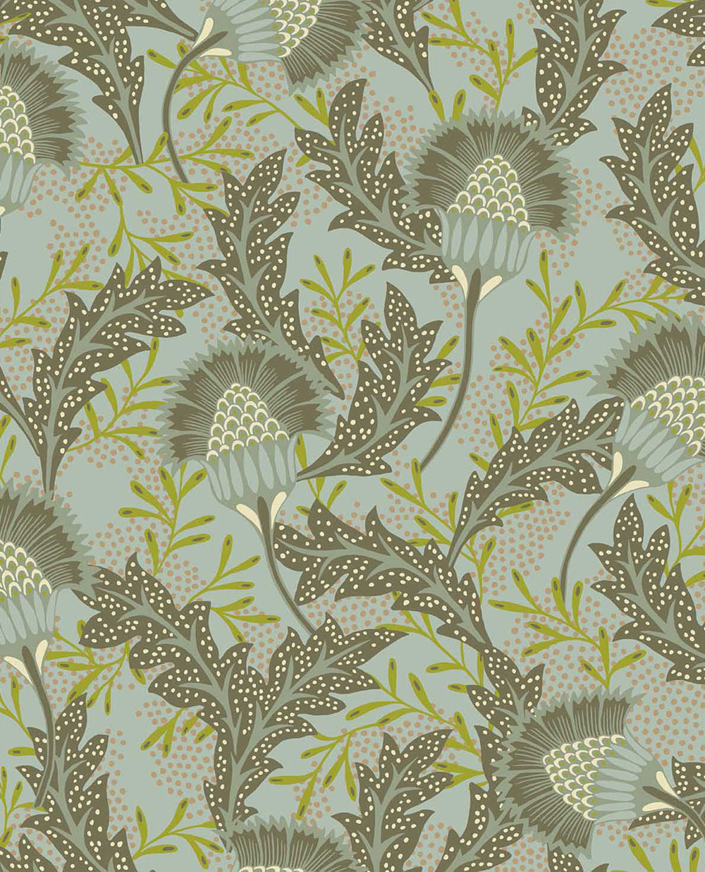 Non-woven wallpaper, green, flowers, 340211, Solange, Eijffinger