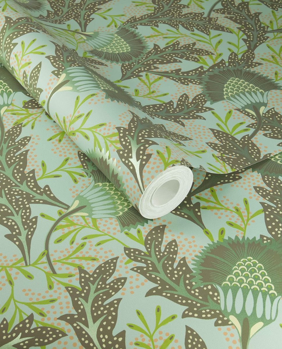 Non-woven wallpaper, green, flowers, 340211, Solange, Eijffinger