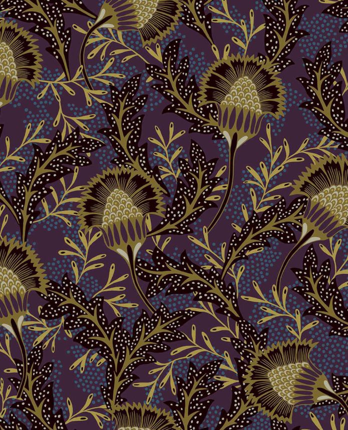 Non-woven wallpaper, purple, flowers, 340214, Solange, Eijffinger