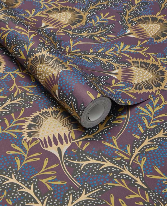 Non-woven wallpaper, purple, flowers, 340214, Solange, Eijffinger