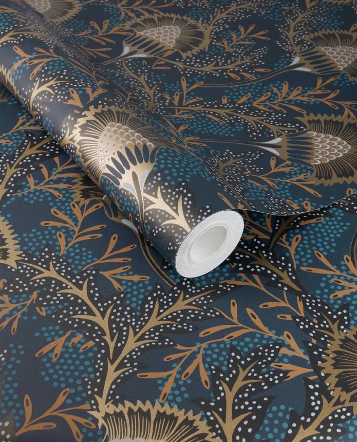 Non-woven wallpaper, blue, flowers, 340215, Solange, Eijffinger