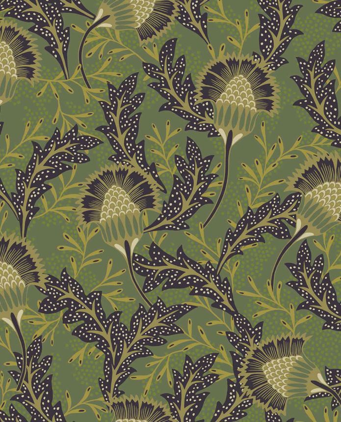 Non-woven wallpaper, green, flowers, 340216, Solange, Eijffinger