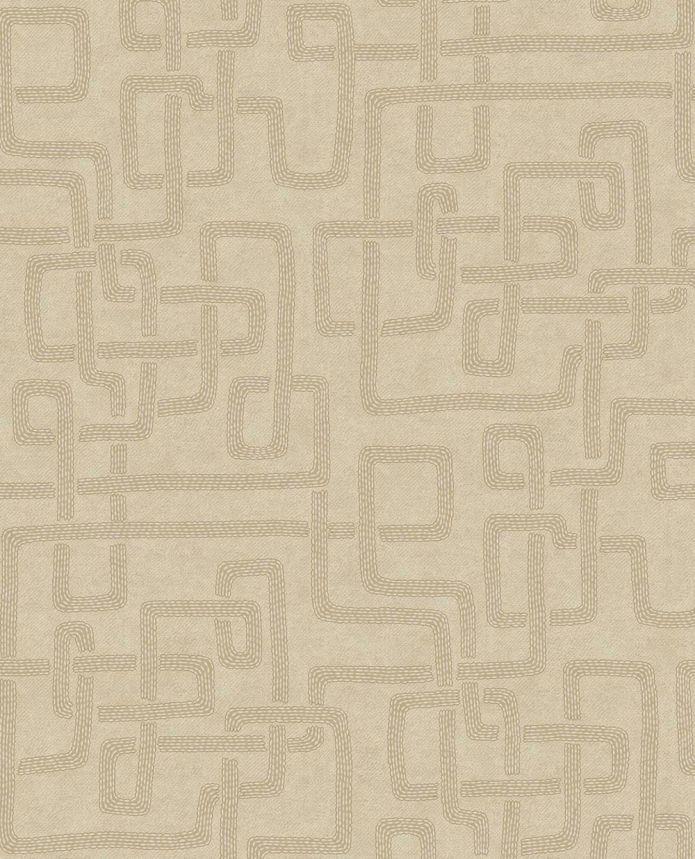 Non-woven wallpaper, beige,  fabric imitation, 340230, Solange, Eijffinger