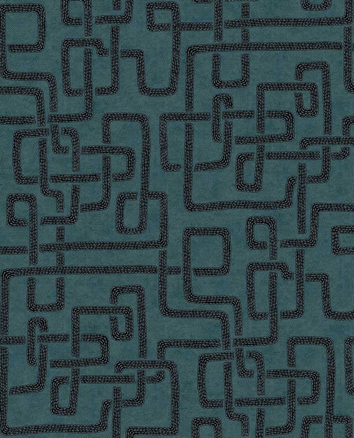 Non-woven wallpaper, blue,  fabric imitation, 340232, Solange, Eijffinger