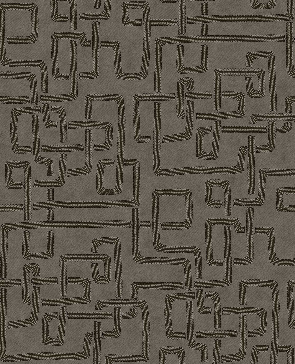 Non-woven wallpaper, brown-gray,  fabric imitation, 340233, Solange, Eijffinger