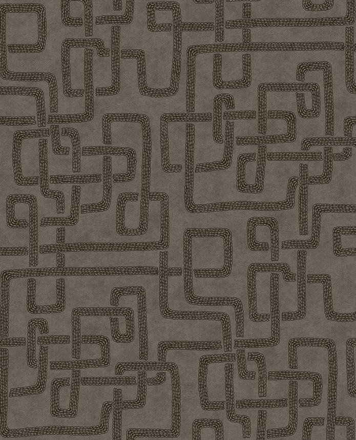 Non-woven wallpaper, brown-gray,  fabric imitation, 340233, Solange, Eijffinger