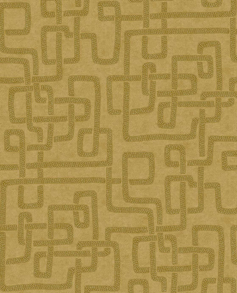 Non-woven wallpaper, ochre,  fabric imitation, 340234, Solange, Eijffinger