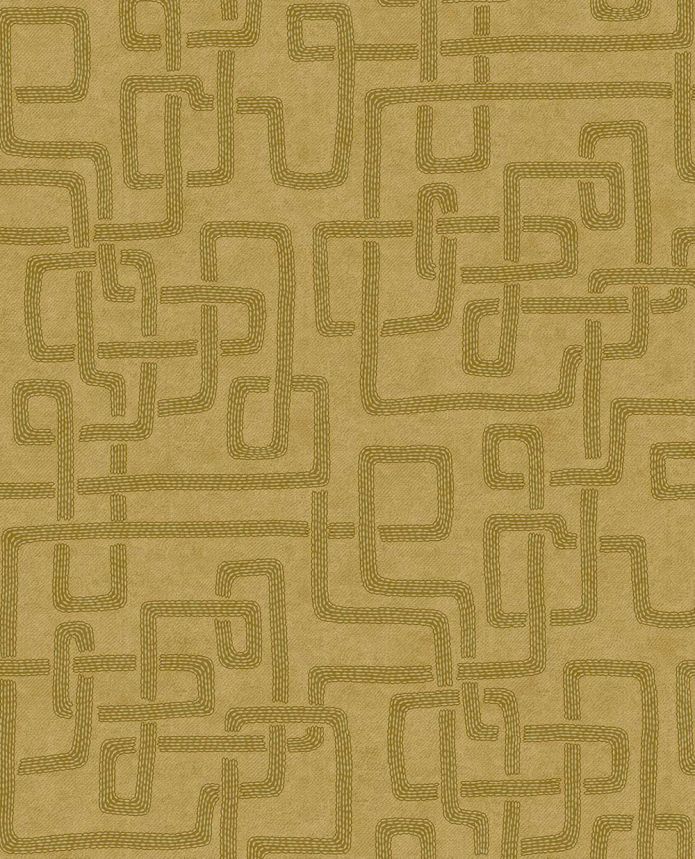 Non-woven wallpaper, ochre,  fabric imitation, 340234, Solange, Eijffinger