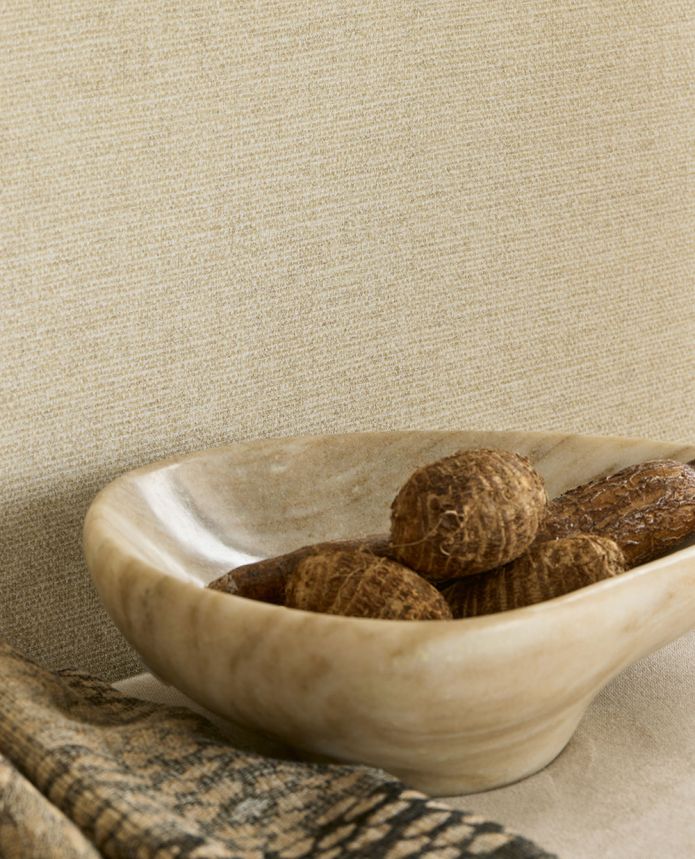 Non-woven wallpaper, brown, fabric imitation, 340254, Solange, Eijffinger