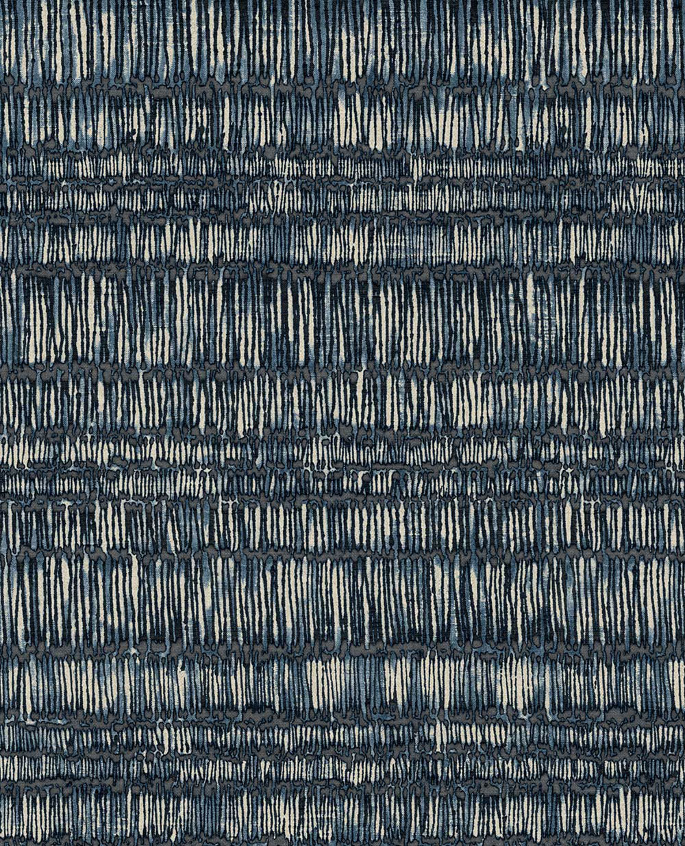 Non-woven wallpaper, blue, batik, stripes, 340264, Solange, Eijffinger