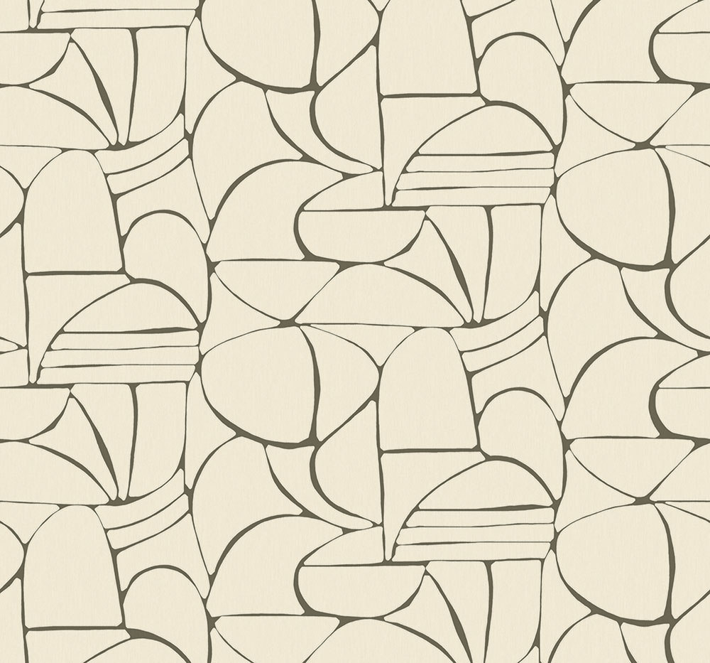 Non-woven wall mural, cream, ethno, 340280, Solange, Eijffinger