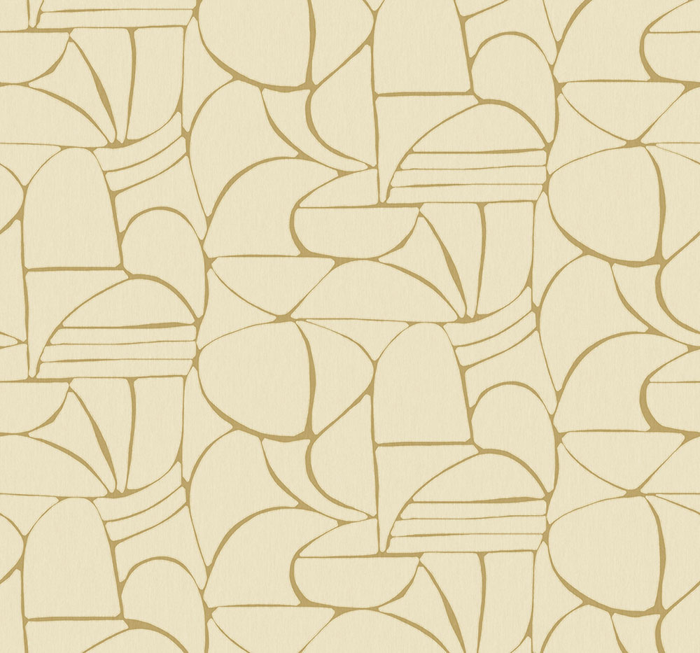 Non-woven wall mural, ochre, ethno, 340281, Solange, Eijffinger