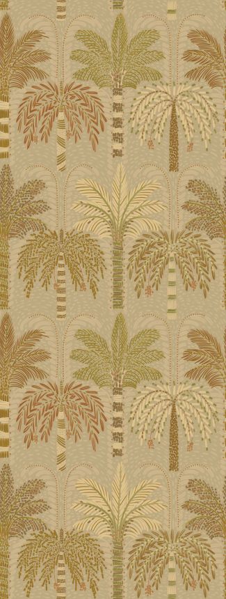 Non-woven wall mural, beige, palm trees, 340292, Solange, Eijffinger