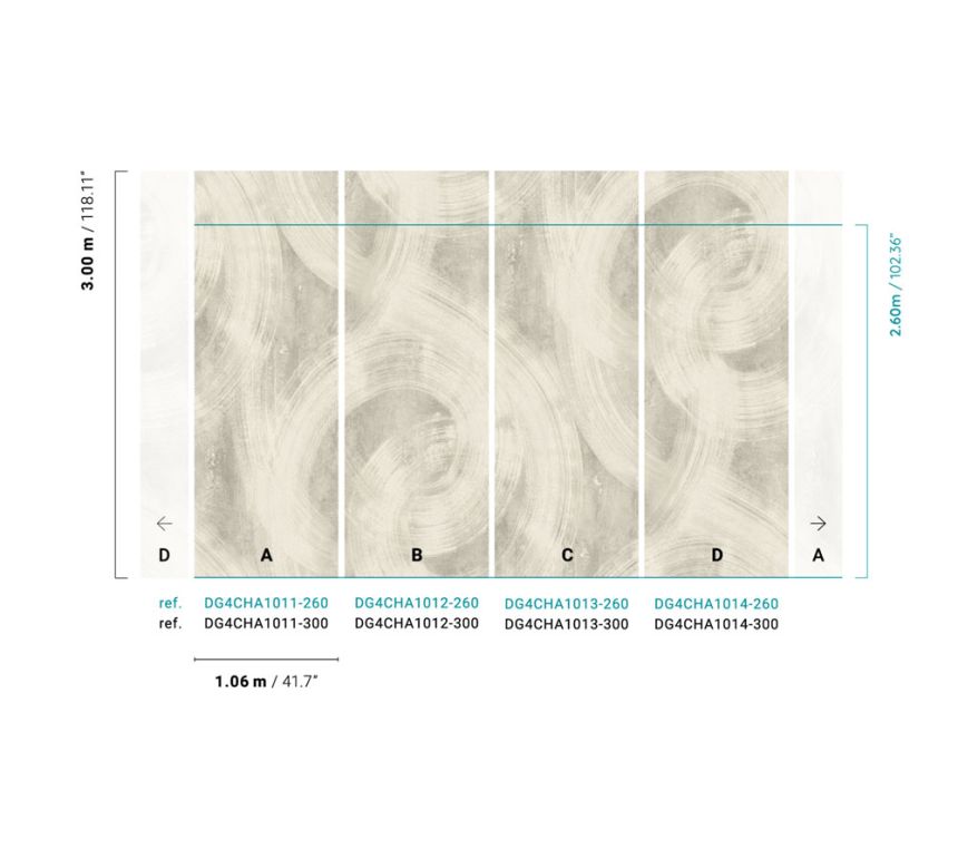 Gray non-woven wall mural, stucco, DG4CHA1011-300, Wall Designs IV, Khroma by Masureel