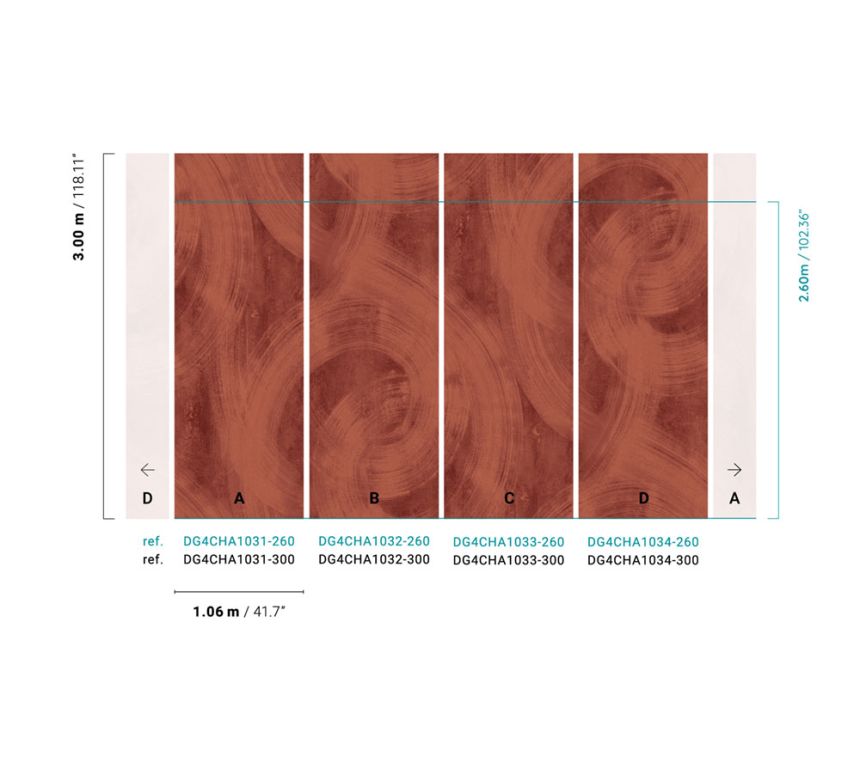 Non-woven wall mural, stucco, DG4CHA1031-300, Wall Designs IV, Khroma by Masureel