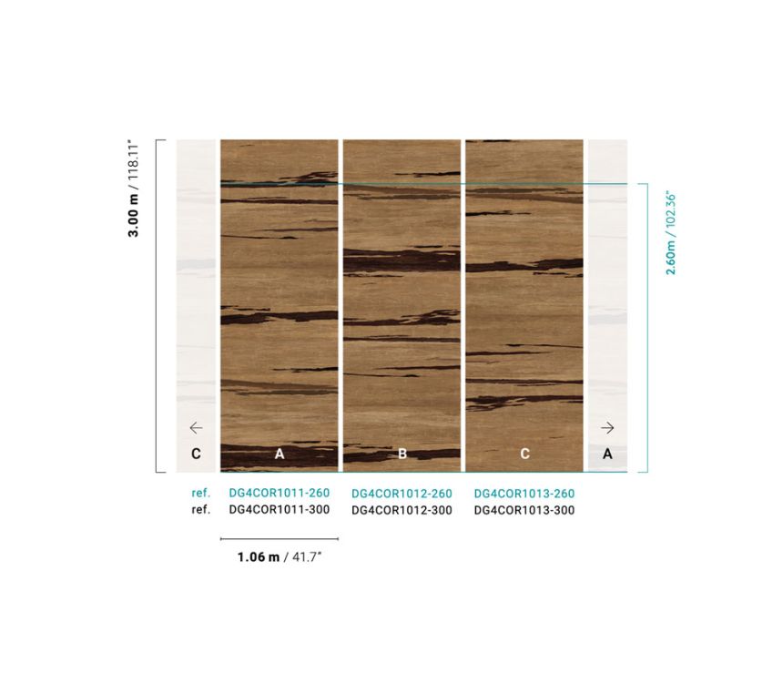 Non-woven wall mural, Cork, DG4COR1011-260, Wall Designs IV, Khroma by Masureel
