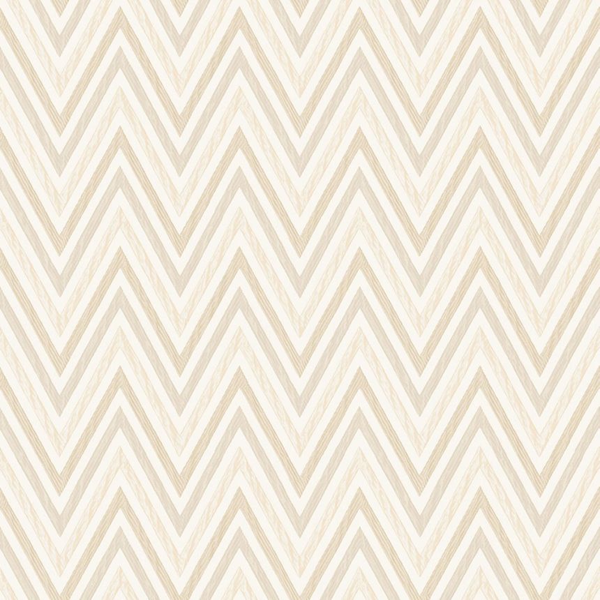 Geometric non-woven wallpaper, beige, zigzag pattern, 1509-2, Vera, AdaWall