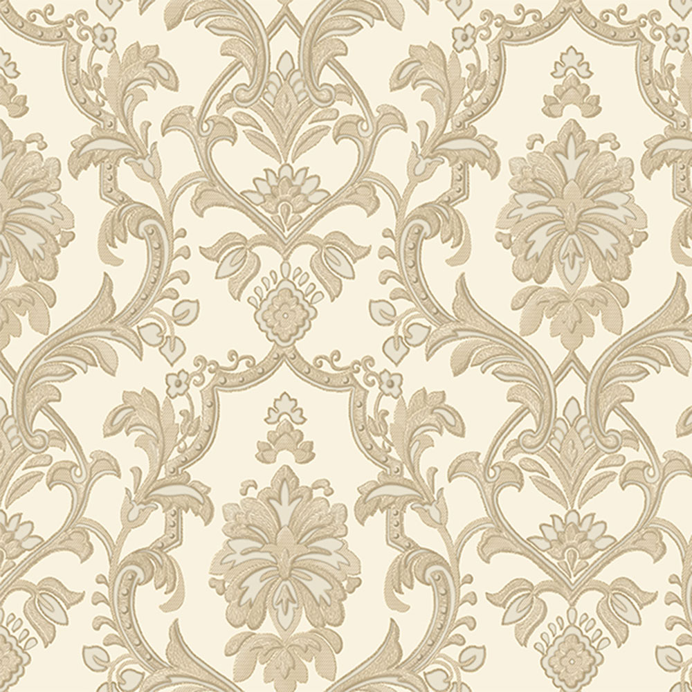 Baroque non-woven wallpaper, beige, 1407-2, Dante, AdaWall