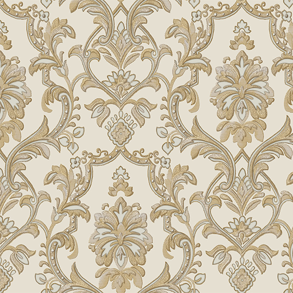 Baroque non-woven wallpaper, cream, 1407-5, Dante, AdaWall