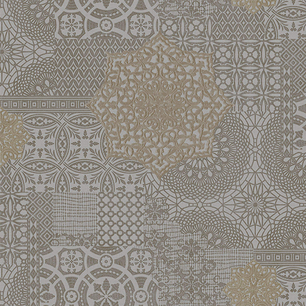 Luxury non-woven wallpaper, brown, fabric imitation, 1409-5, Dante, AdaWall