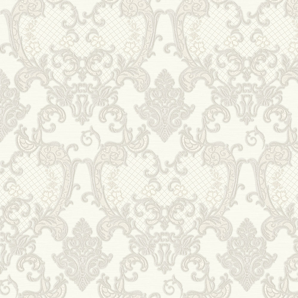 Baroque non-woven wallpaper, cream, 1411-1, Dante, AdaWall