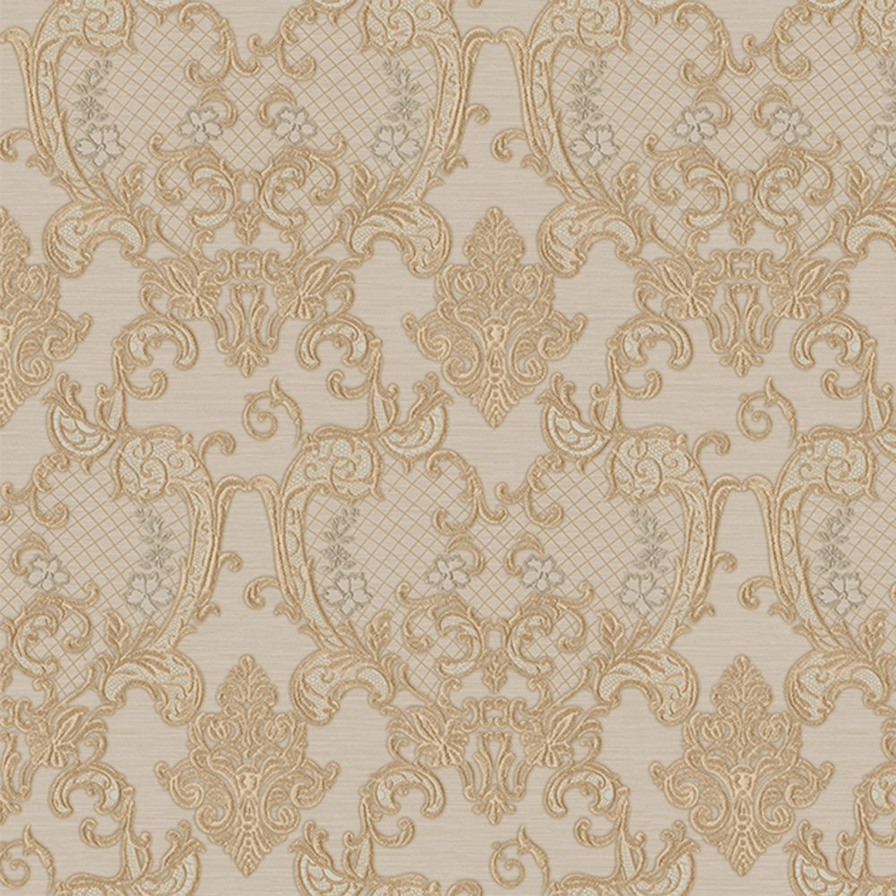 Baroque non-woven wallpaper, beige-zlatá, 1411-4, Dante, AdaWall