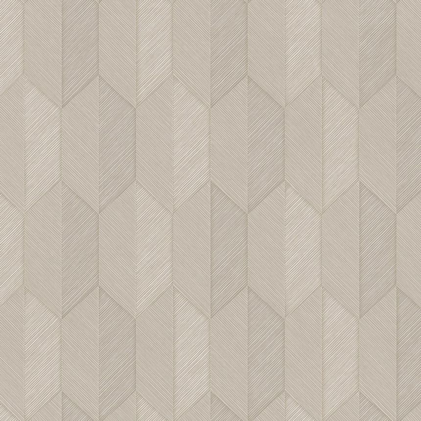 Geometric non-woven wallpaper, beige, 1501-3, Vera, AdaWall