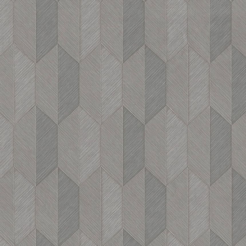 Geometric non-woven wallpaper, grey, 1501-4, Vera, AdaWall