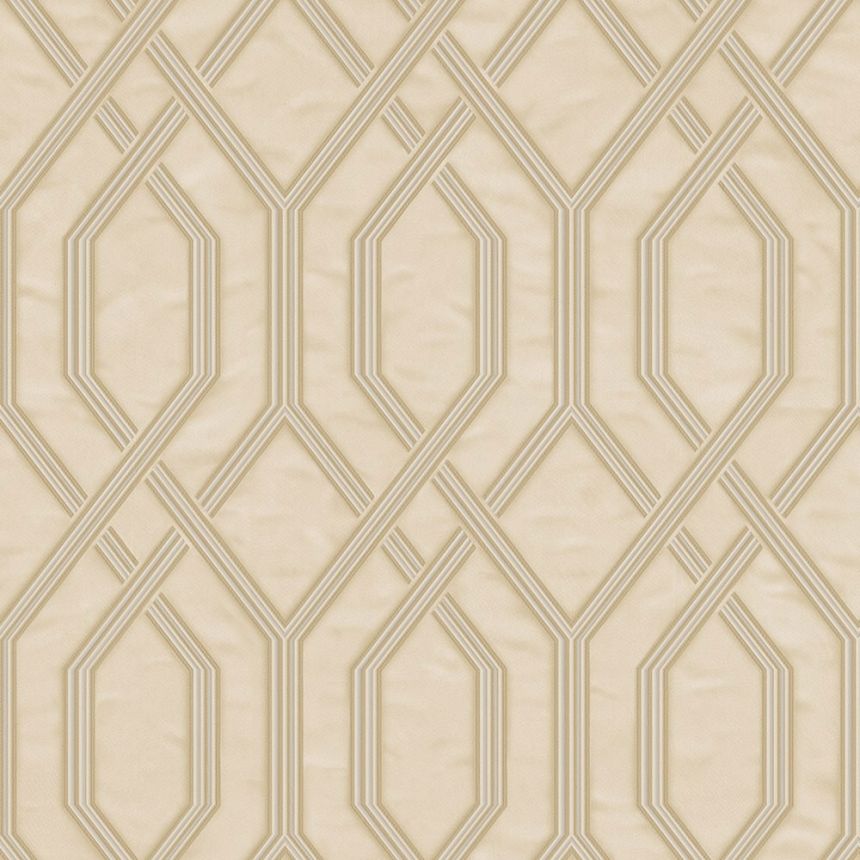 Geometric non-woven wallpaper, beige, 1502-2, Vera, AdaWall