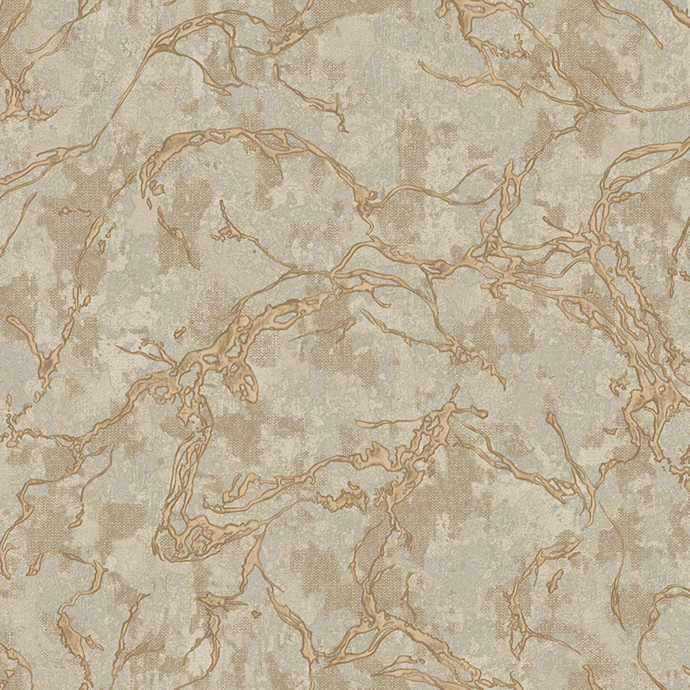 Non-woven wallpaper, brown-gold, marble, 1503-4, Vera, AdaWall