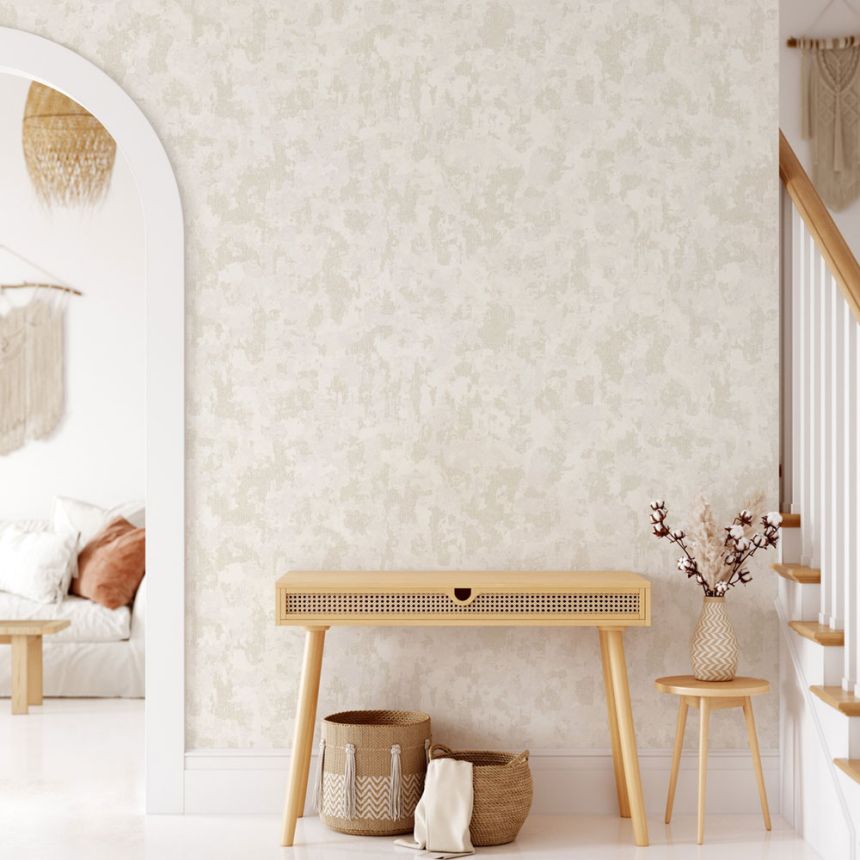 Non-woven wallpaper, cream, stucco, 1504-1, Vera, AdaWall
