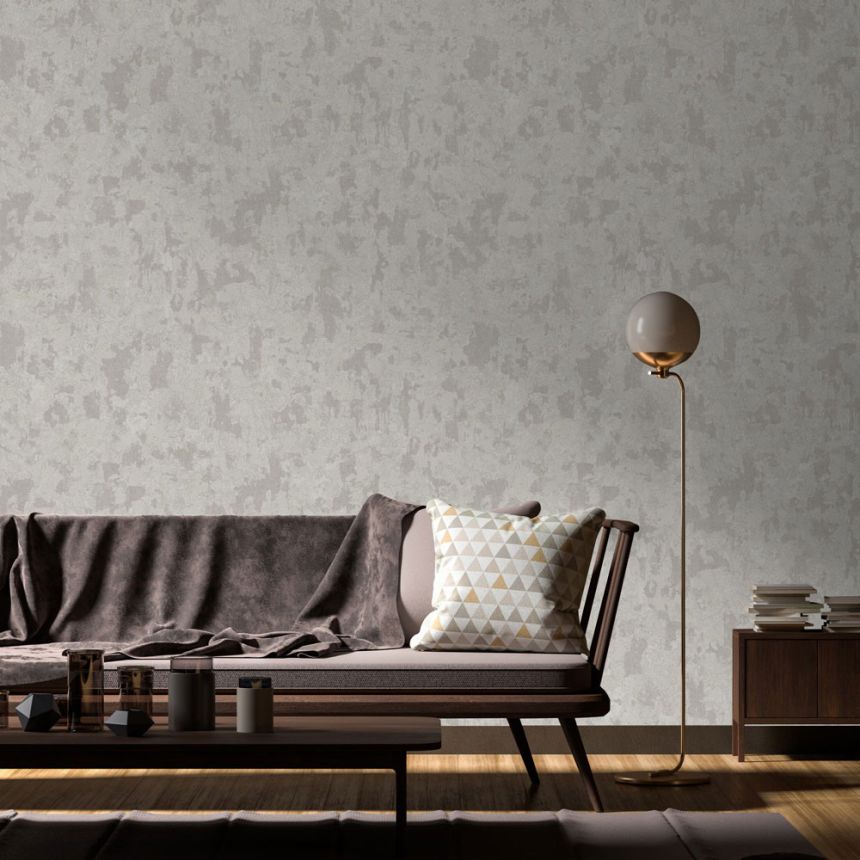 Non-woven wallpaper, grey-beige, stucco, 1504-3, Vera, AdaWall