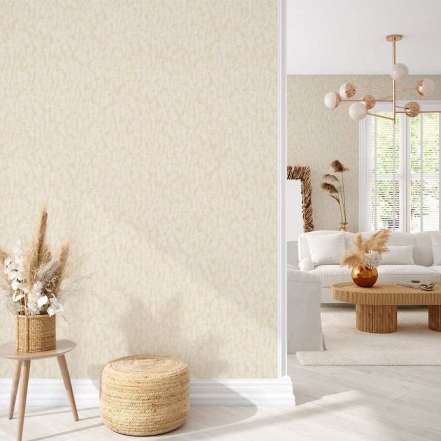 Non-woven wallpaper, beige, fabric imitation, 1510-2, Vera, AdaWall