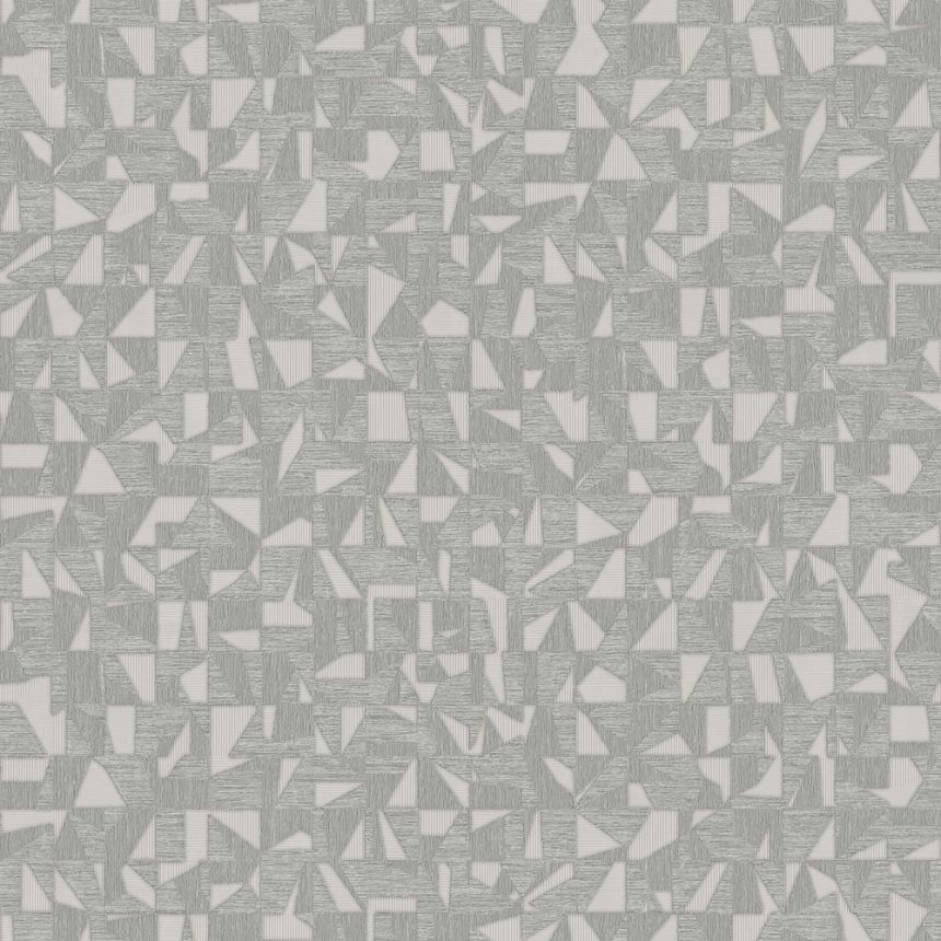 Geometric non-woven wallpaper, grey-silver, 1512-3, Vera, AdaWall