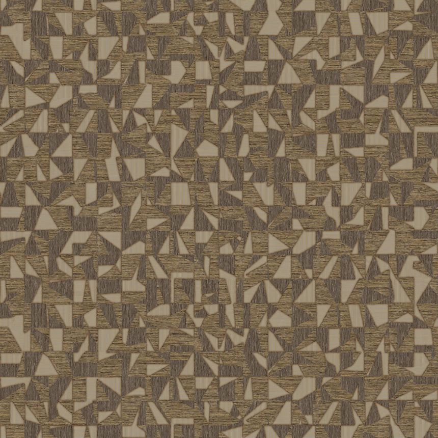 Geometric non-woven wallpaper, brown-gold, 1512-5, Vera, AdaWall