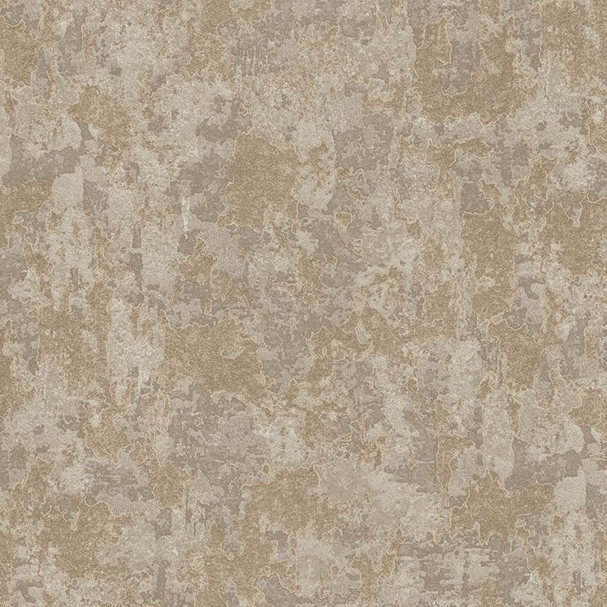 Non-woven wallpaper, brown-gold,  stucco, plaster, 1513-3, Vera, AdaWall