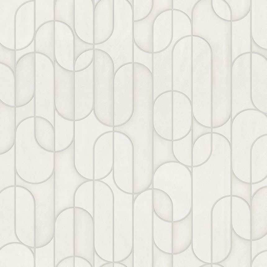 Geometric non-woven wallpaper, cream, 1514-1, Vera, AdaWall