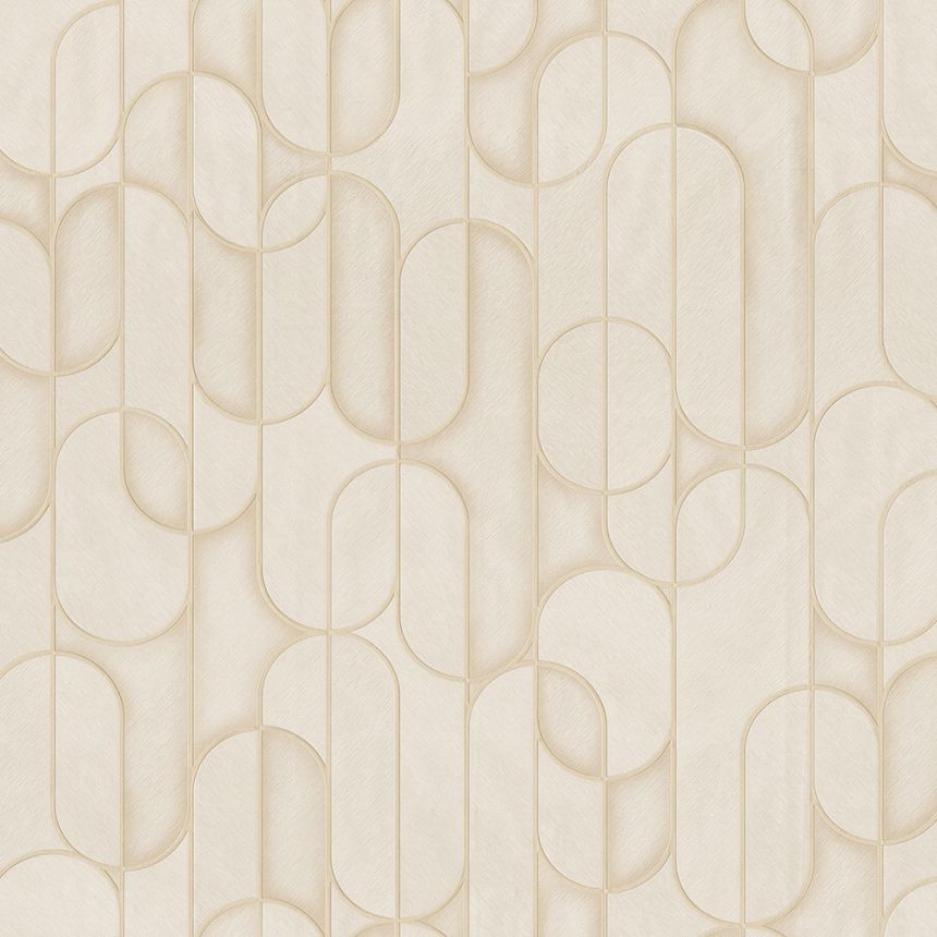 Geometric non-woven wallpaper, beige, 1514-2, Vera, AdaWall