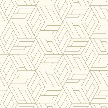 White-gold geometric non-woven wallpaper, A67301, Vavex 2026