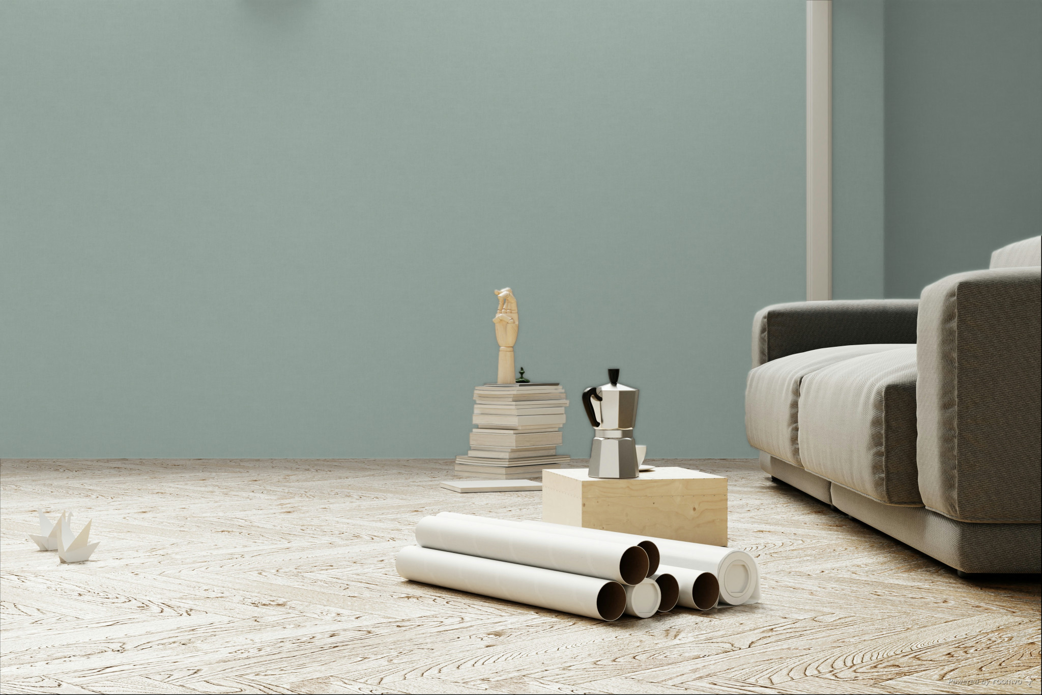 Turquoise non-woven wallpaper, A70105, Vavex 2026