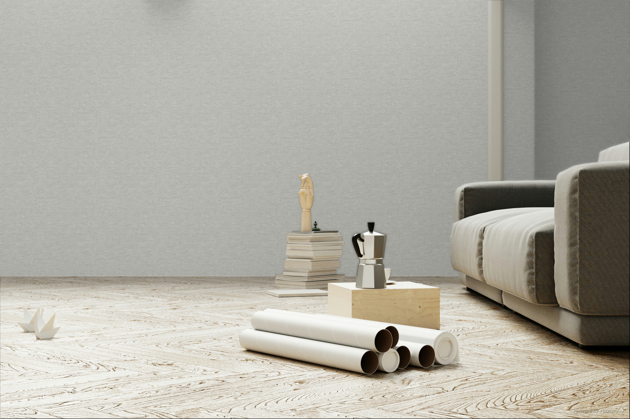 Gray non-woven wallpaper, A72102, Vavex 2026