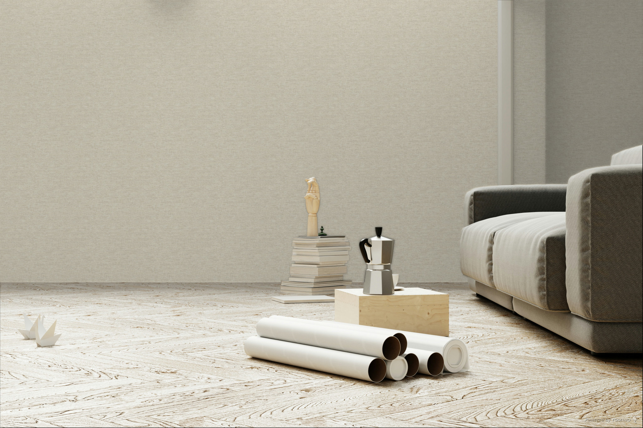Gray-beige non-woven wallpaper, A72105, Vavex 2026