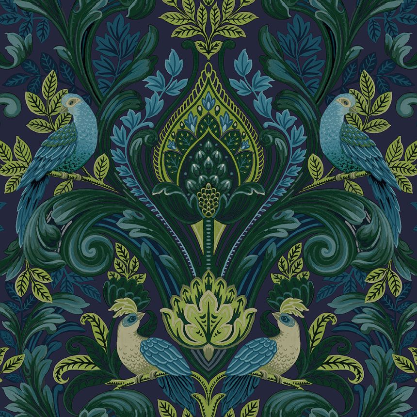 Green-blue ornamental wallpaper, A67802, Vavex 2026