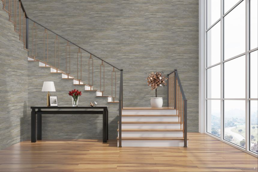 Gray-silver non-woven wallpaper, A68104, Vavex 2026